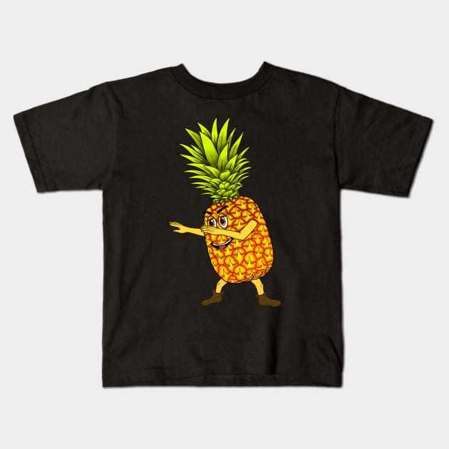 Pineapple dabbing pineapple lover cute pineapple Kids T-Shirt by Artardishop